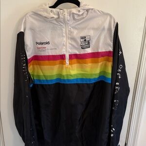 Polaroid XL Supercolor Time Zero Rainbow Windbreaker Jacket